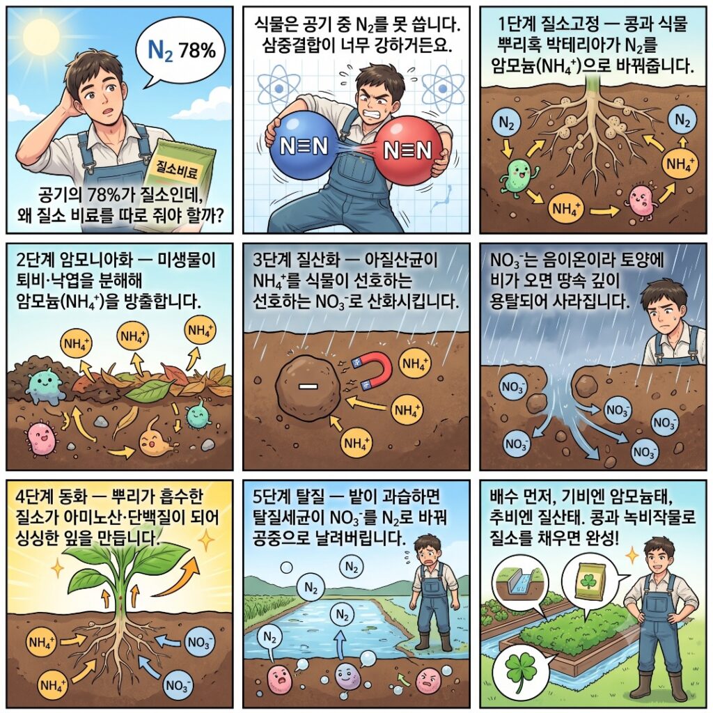 질소순환에 대한 이해를 돕기 위한 웹툰