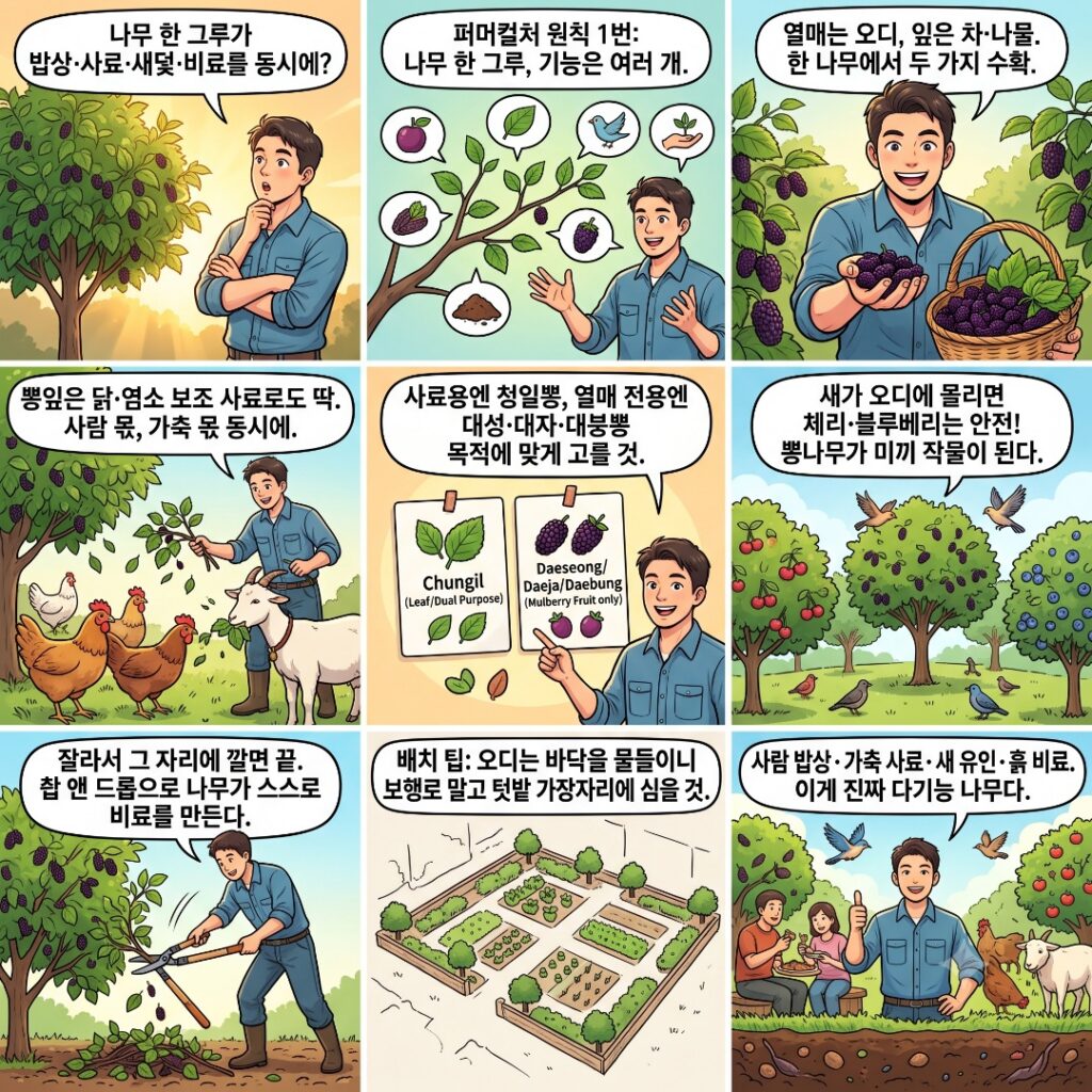 뽕나무의 효용성을 설명하는 웹툰