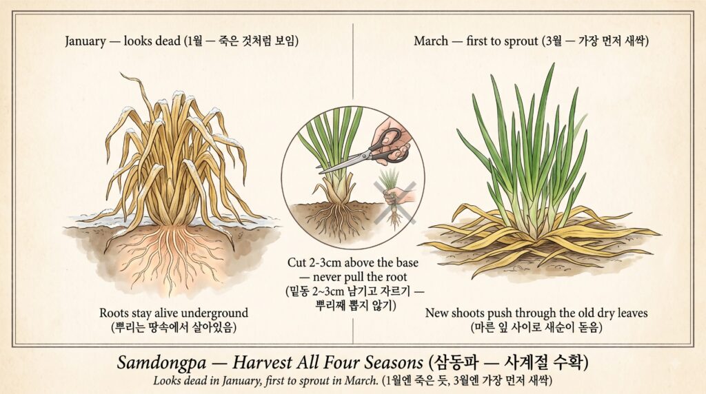 삼동파 사계절 수확에 관한 도감